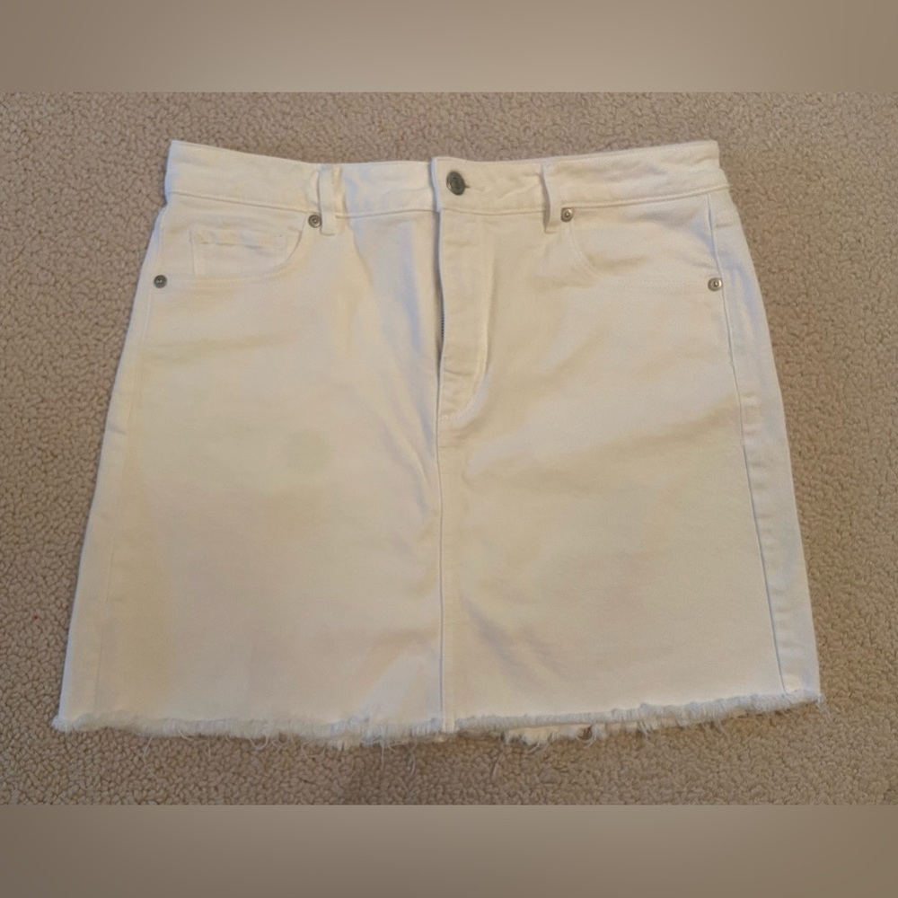 LOFT Cream Mini Skirt